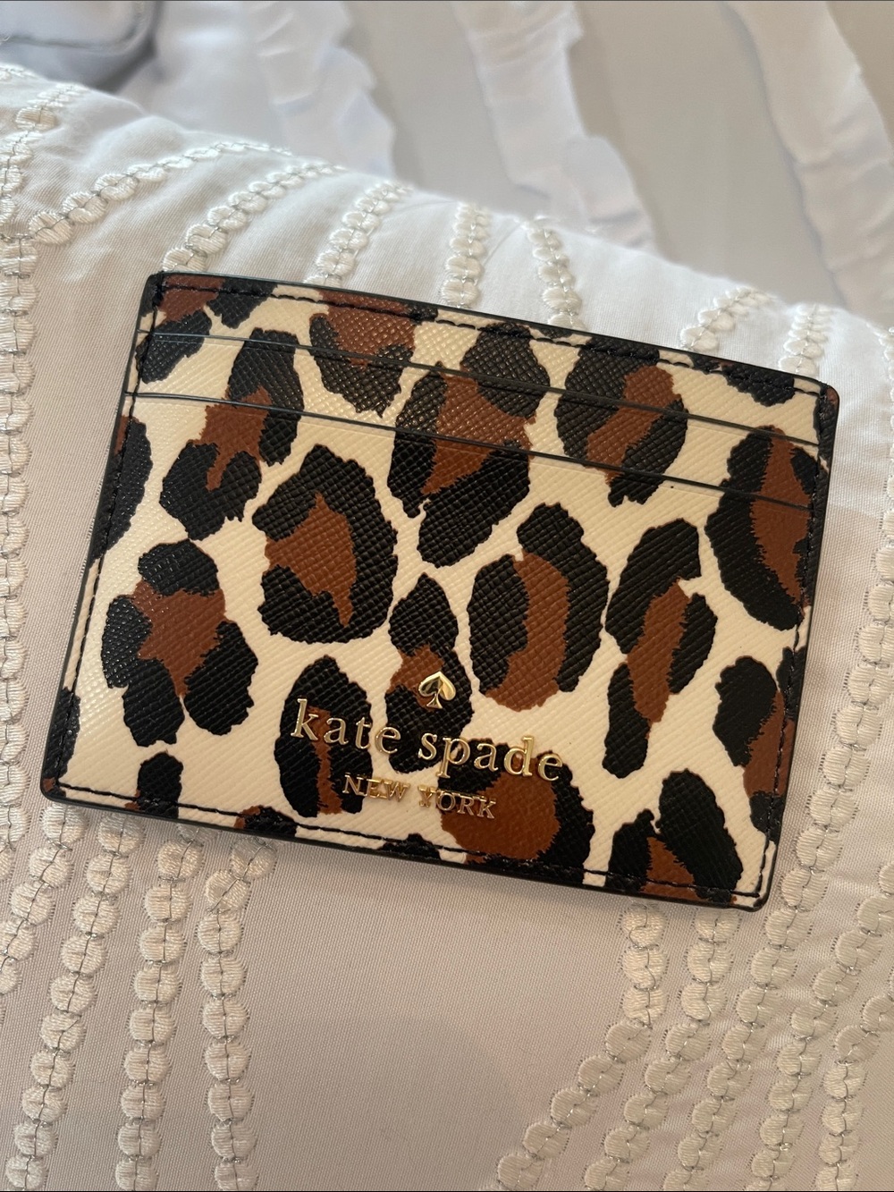 kate spade Leopard Card Case Slim Cardholder